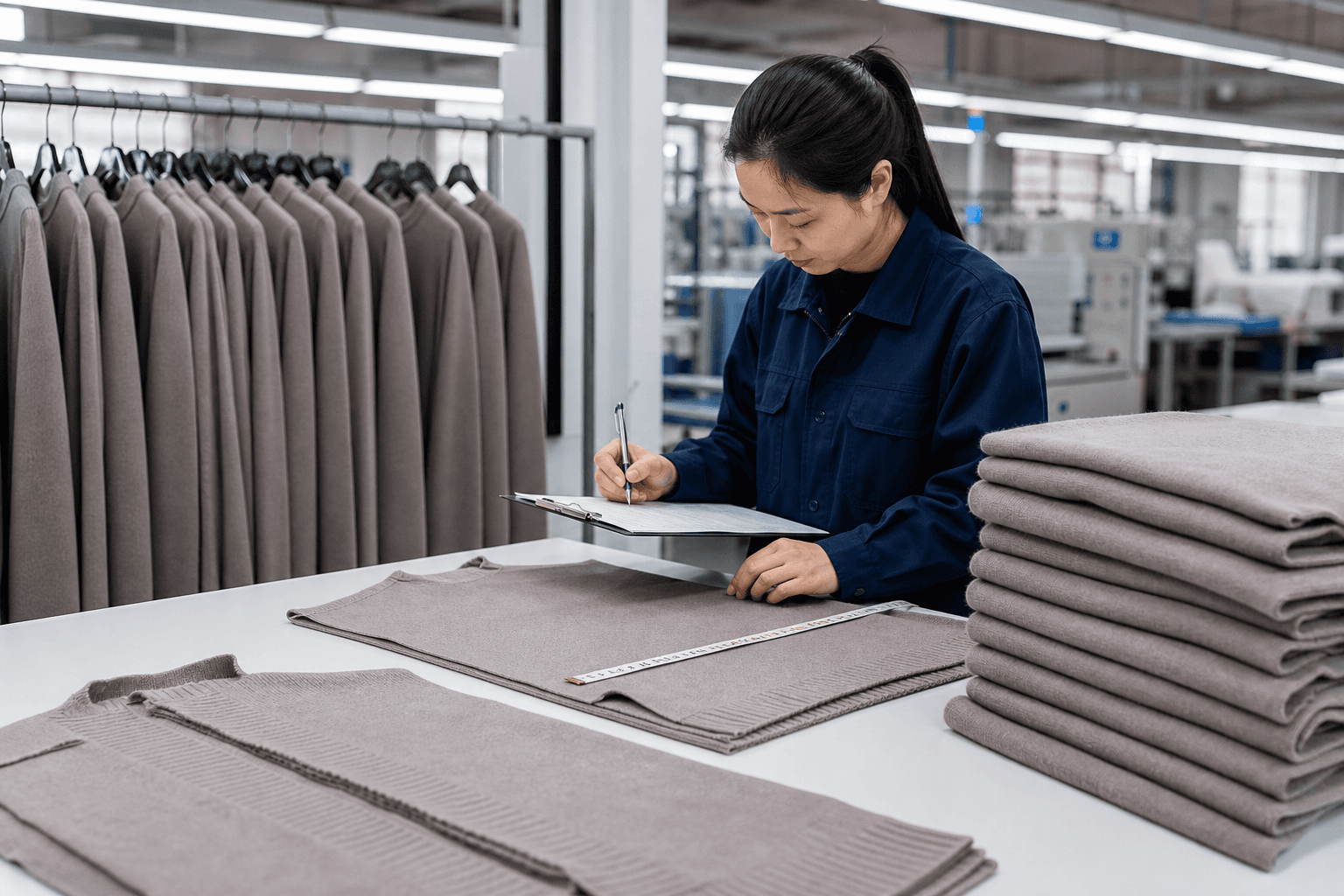 Custom knitwear process workshop visual