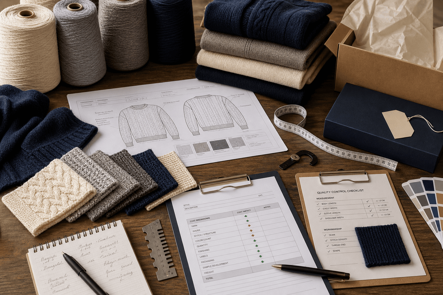 What Affects the Cost of Custom Knitwear? buyer guide cover image