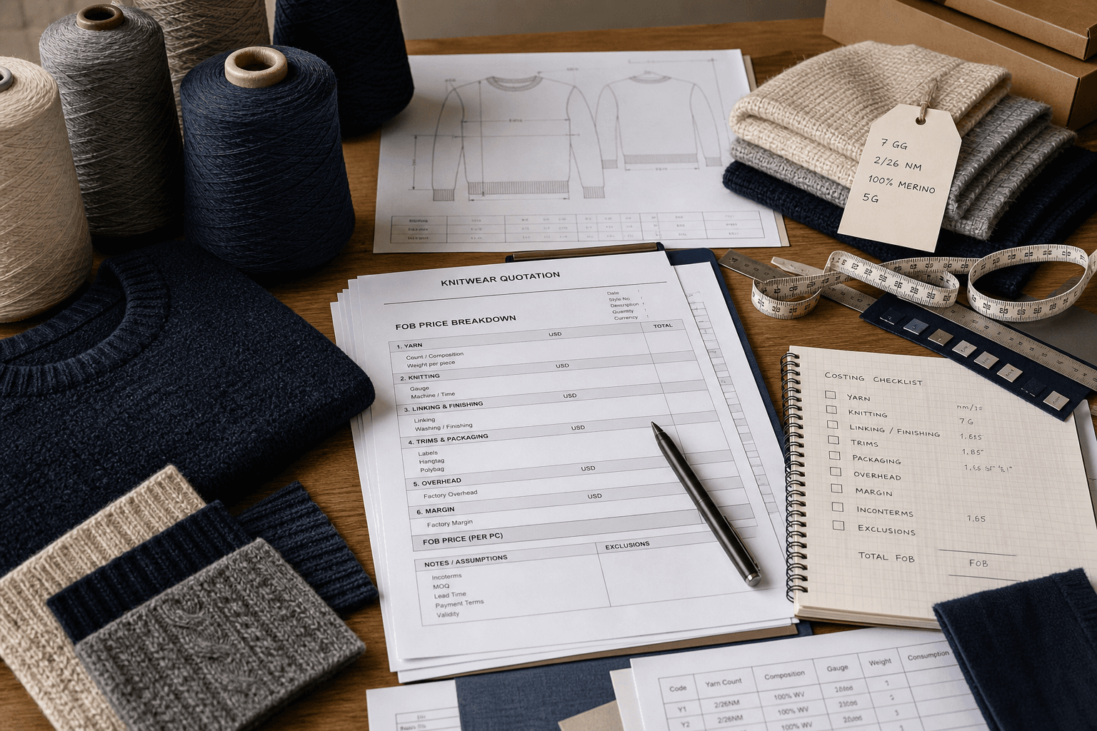 How to Read a Knitwear Quotation: FOB Price Breakdown for Buyers buyer guide cover image