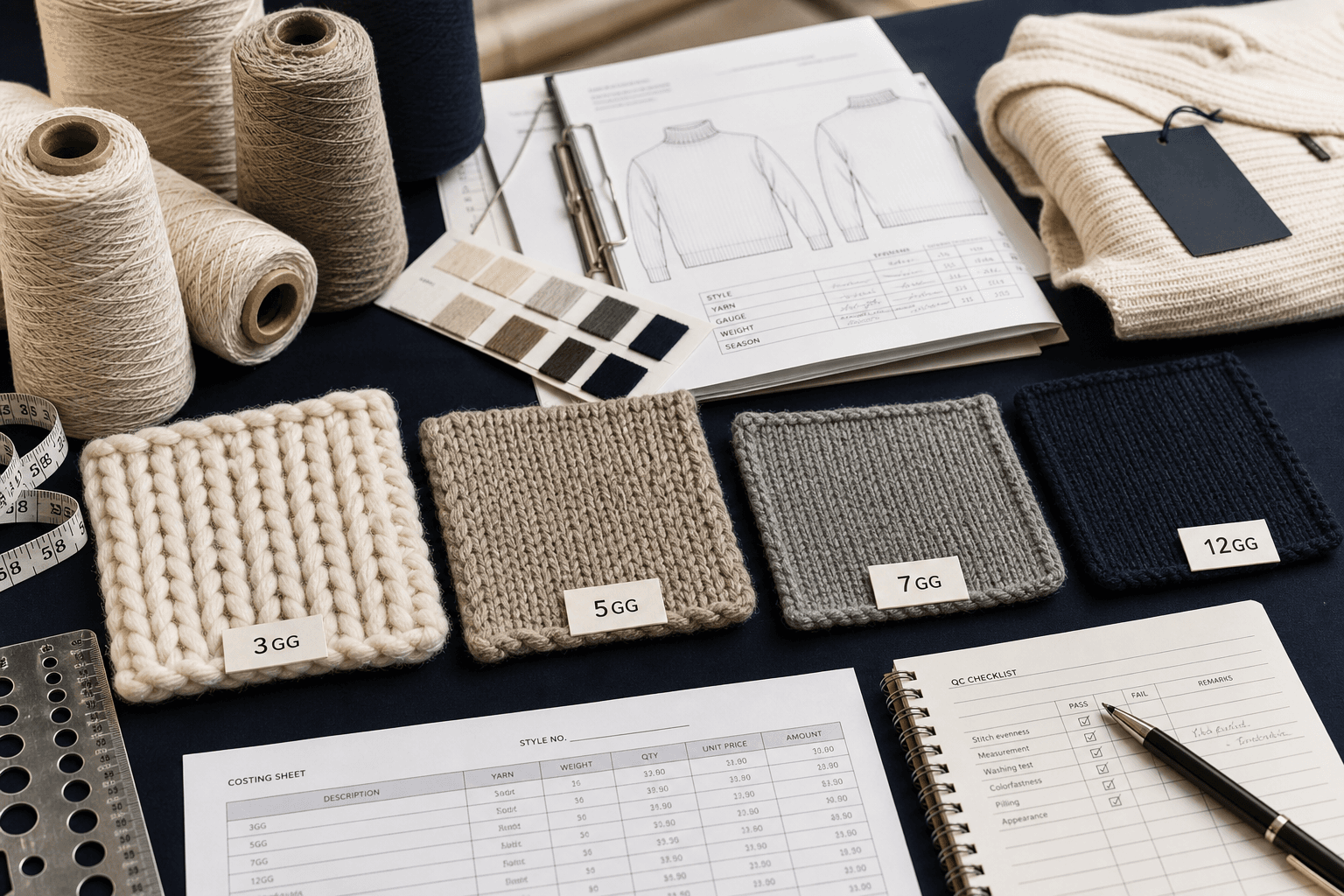 Knit Gauge Guide: 3GG, 5GG, 7GG and 12GG buyer guide cover image