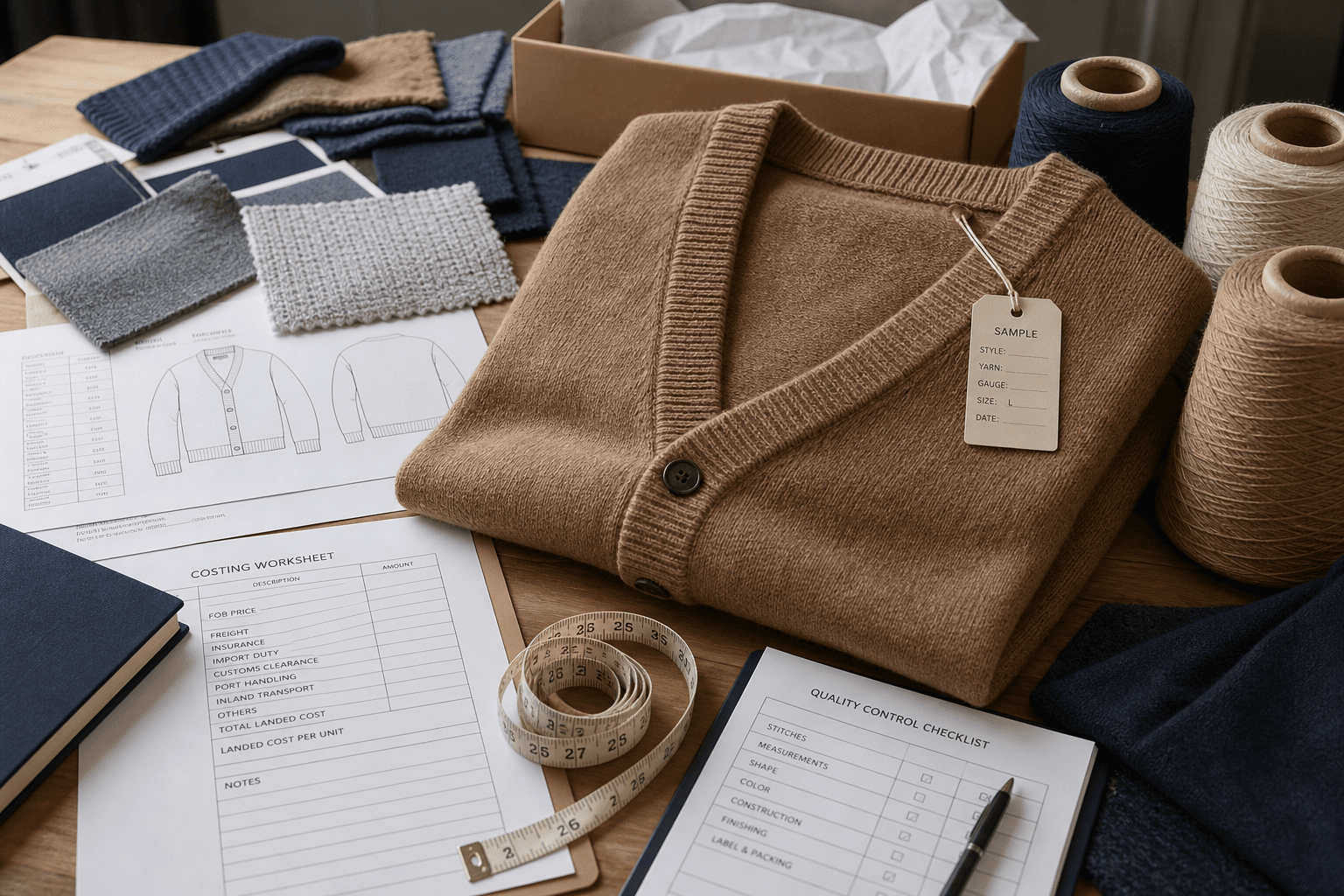 Knitwear Landed Cost: Duty, Freight & the True Cost of Importing Sweaters buyer guide cover image