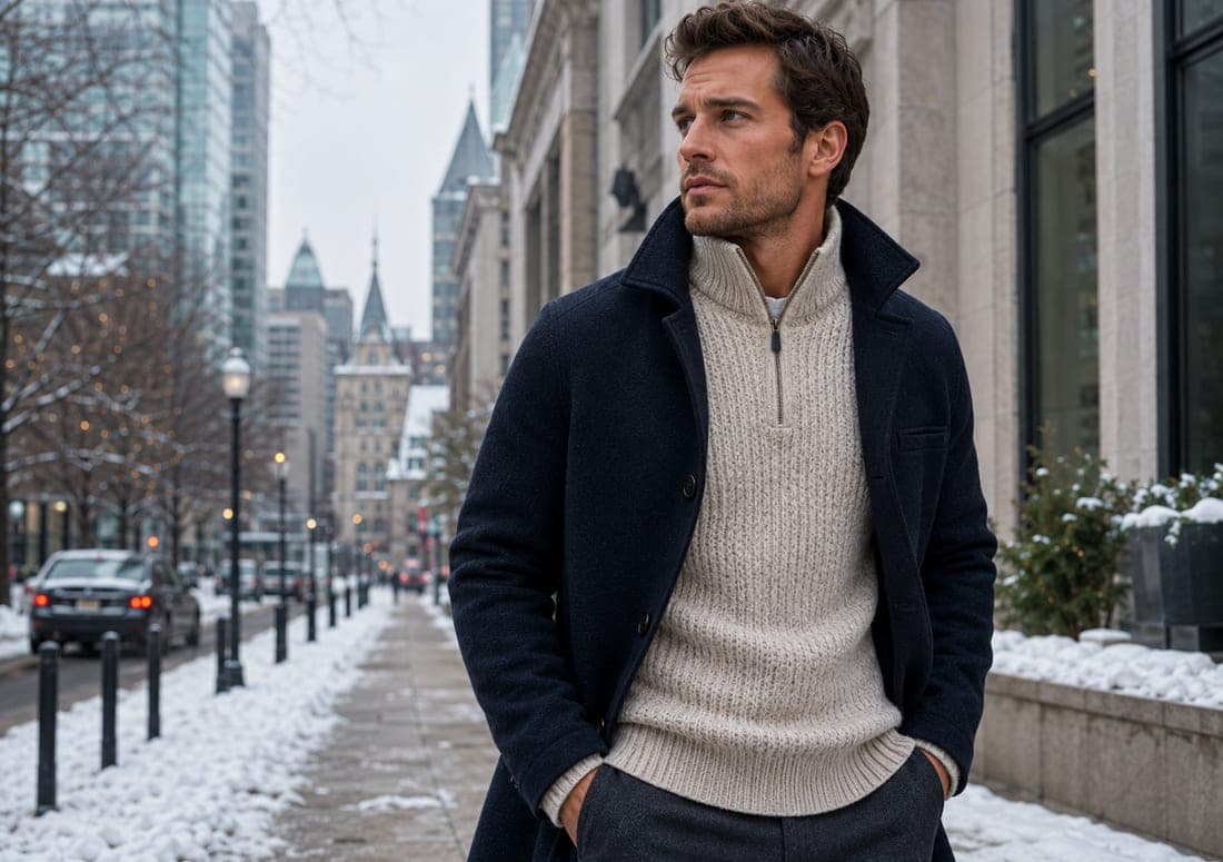 Canada knitwear market — buyer menswear in market setting
