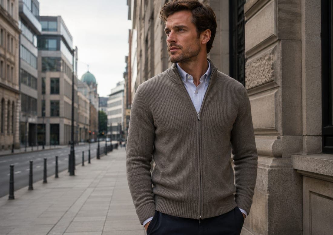 Germany knitwear market — buyer menswear in market setting