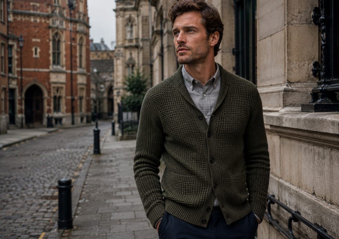 UK knitwear market — buyer menswear in market setting