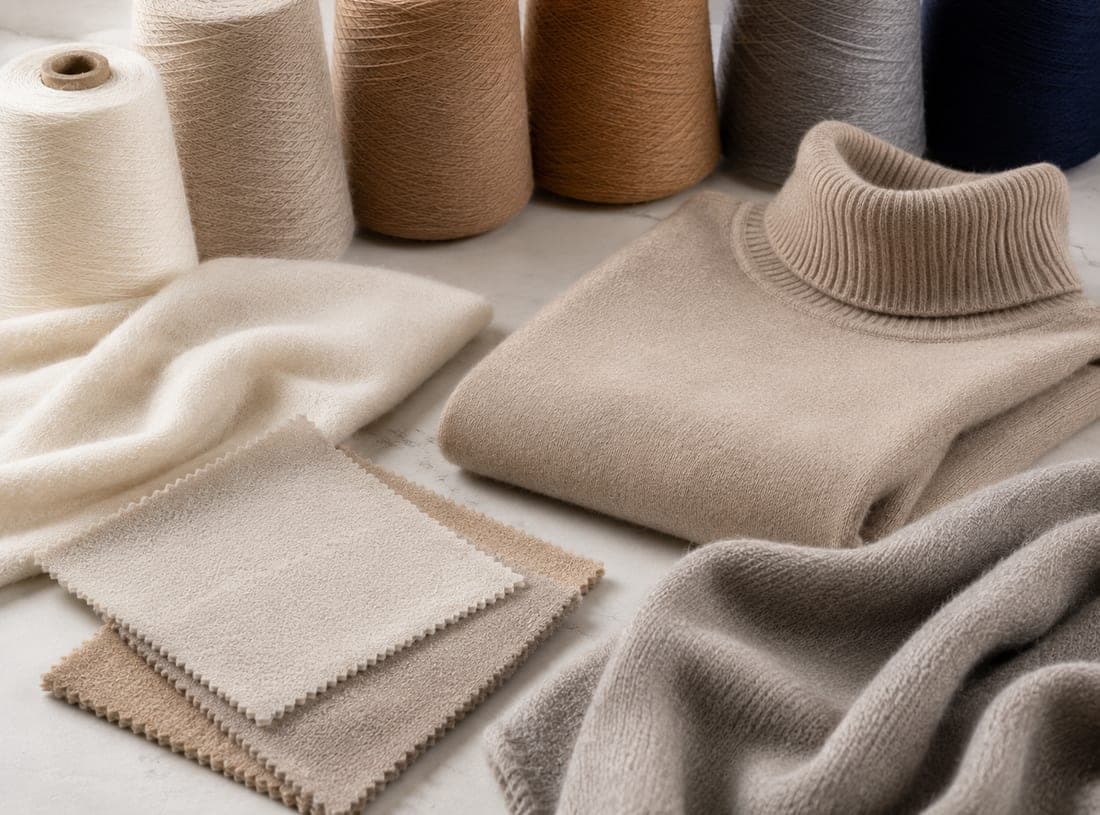 Cashmere Blend Sweaters — yarn and knit material for custom knitwear