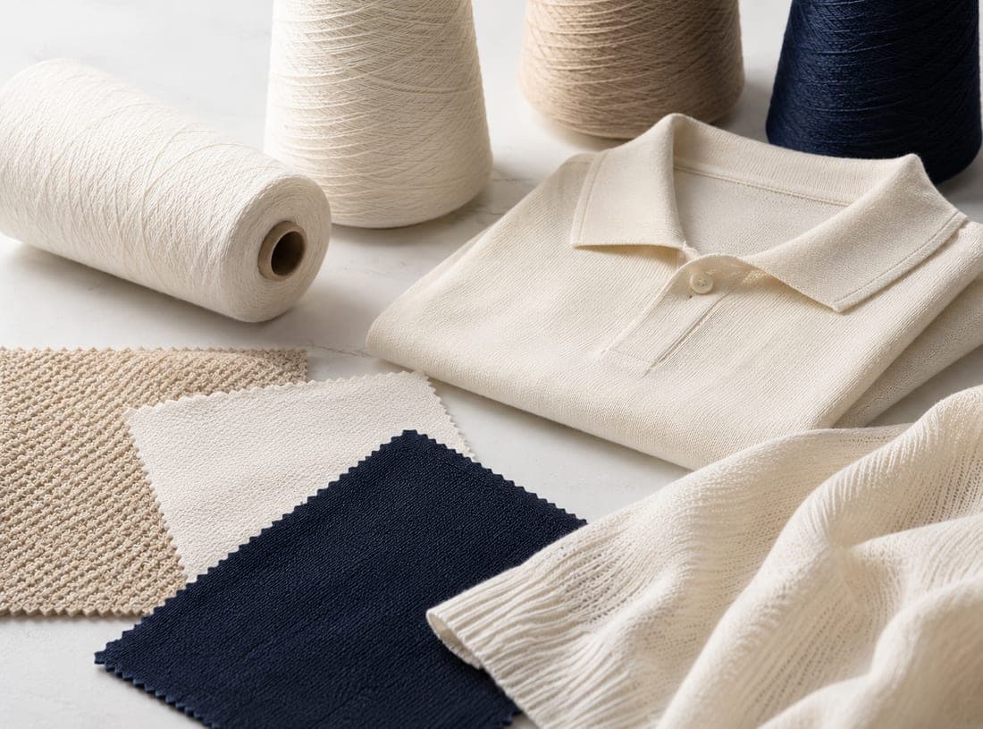 Cotton Knitwear — yarn and knit material for custom knitwear