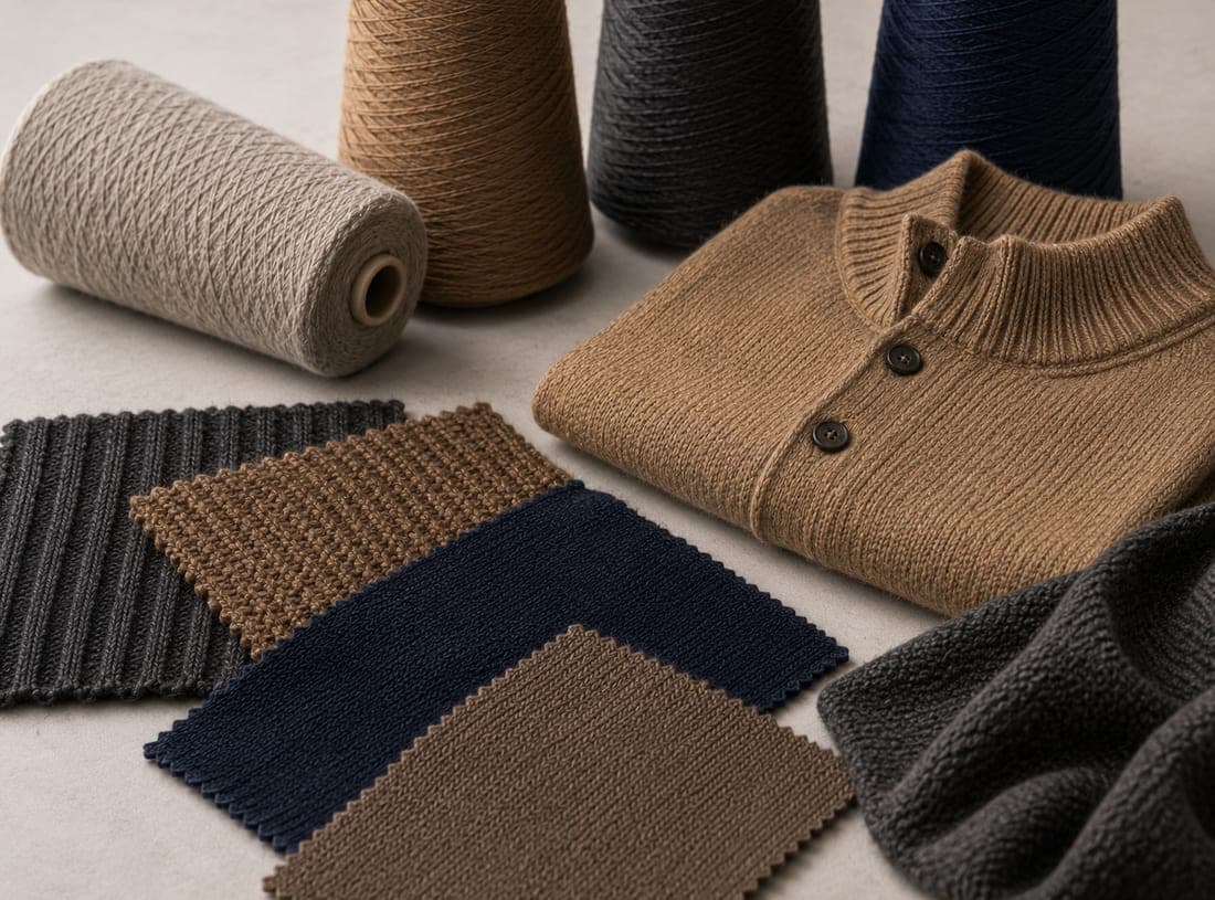 Wool Blend Knitwear — yarn and knit material for custom knitwear