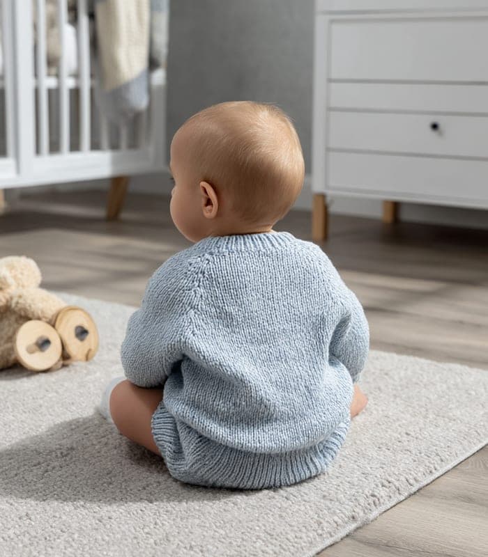 Baby Two-Piece Knit Set with Geometric Patterns — view 3