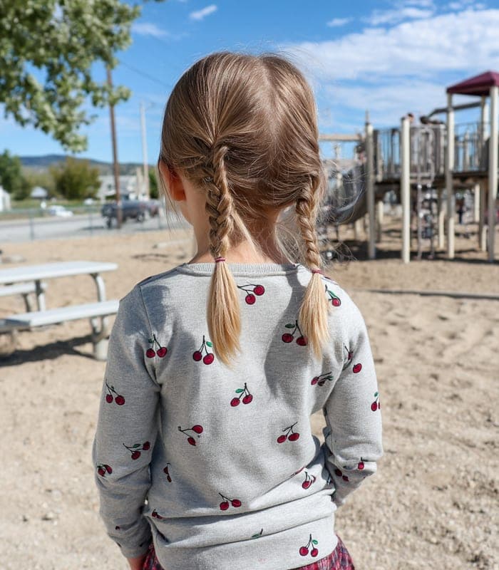 Kids' Cherry Printed Gray Cardigan — view 3