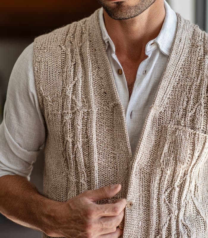 Kids' Handcrafted 100% Cotton Knit Vest — view 5
