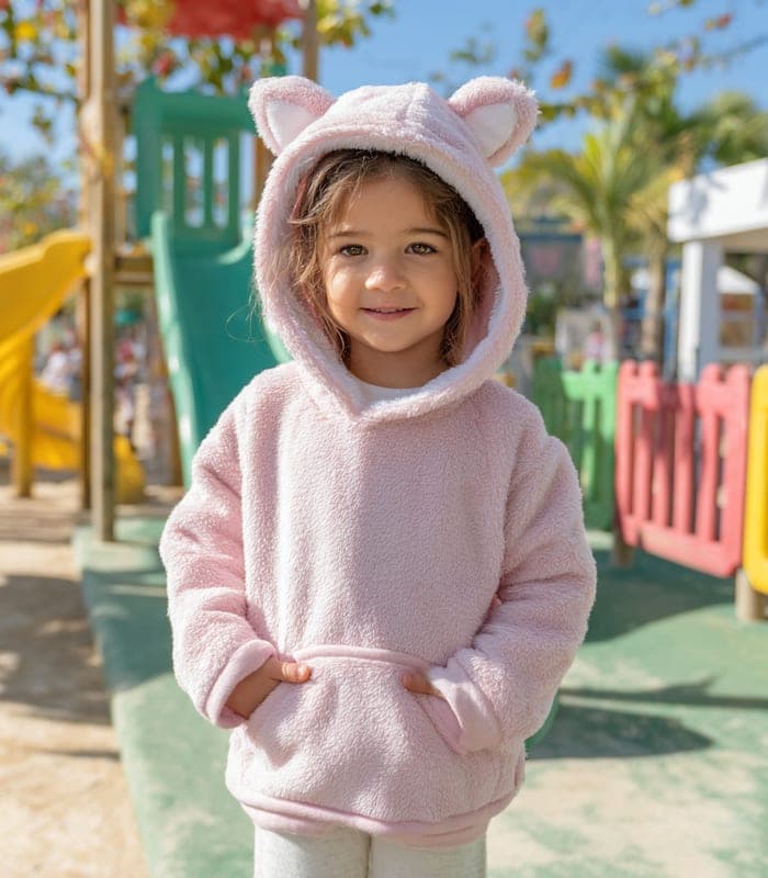 Kids' Playful Animal-Ear Hoodie