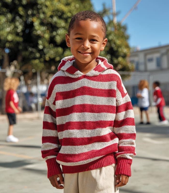 Kids' Striped Pullover Hoodie