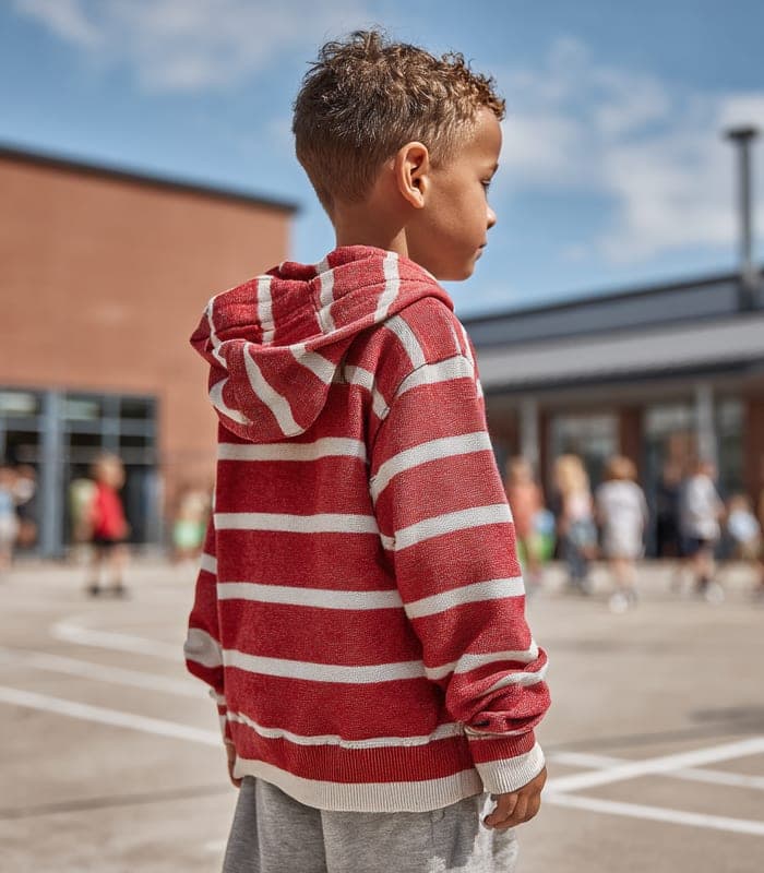 Kids' Striped Pullover Hoodie — view 2