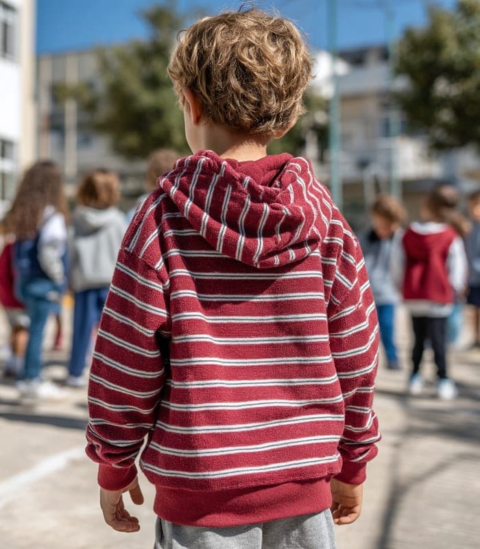 Kids' Striped Pullover Hoodie — view 3