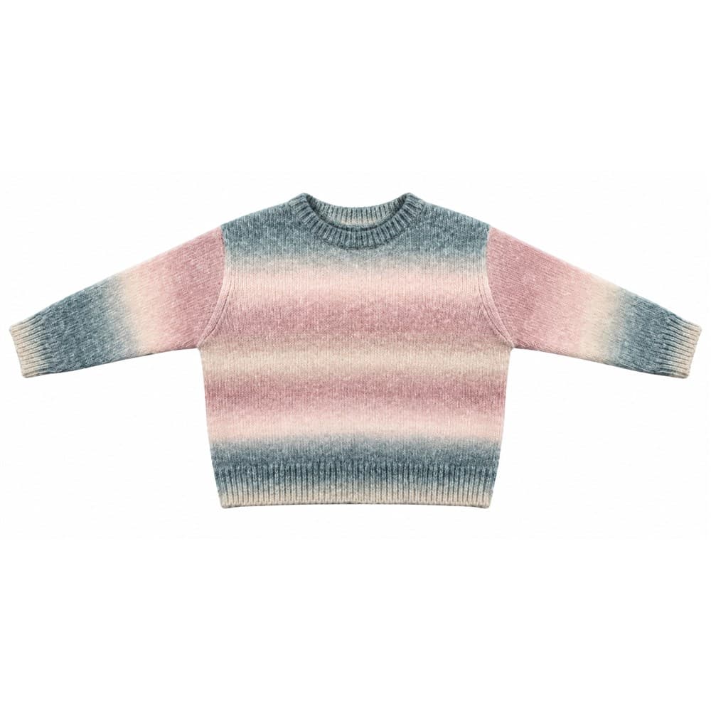 Kids' Multicolour Striped Crew Neck Sweater — view 3