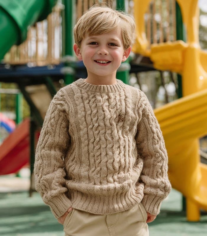Kids' EcoSoft Cable Knit Sweater