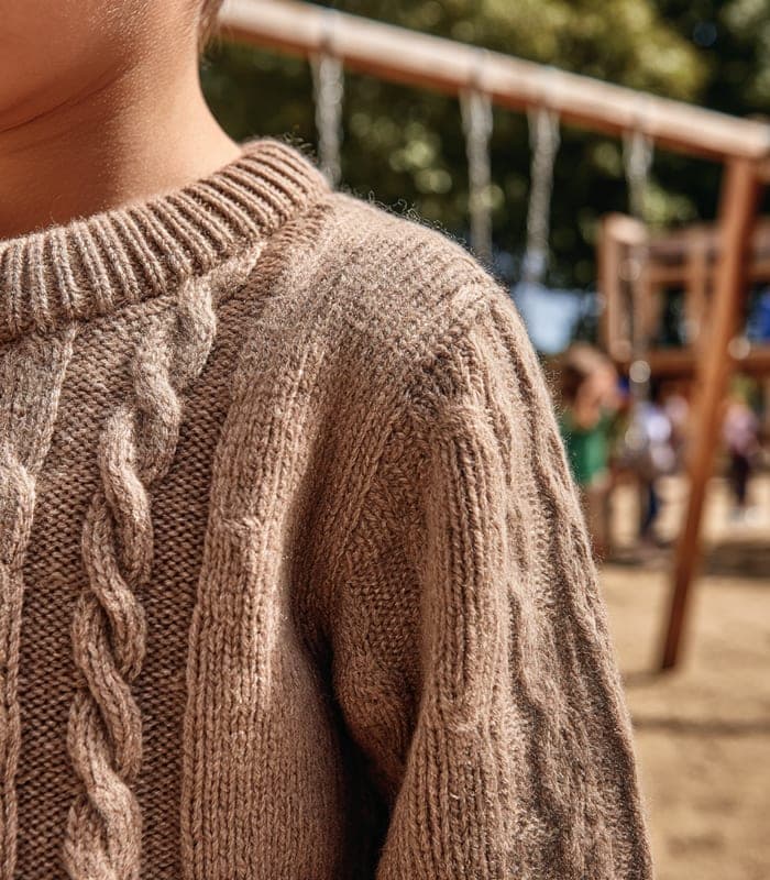 Kids' EcoSoft Cable Knit Sweater — view 4