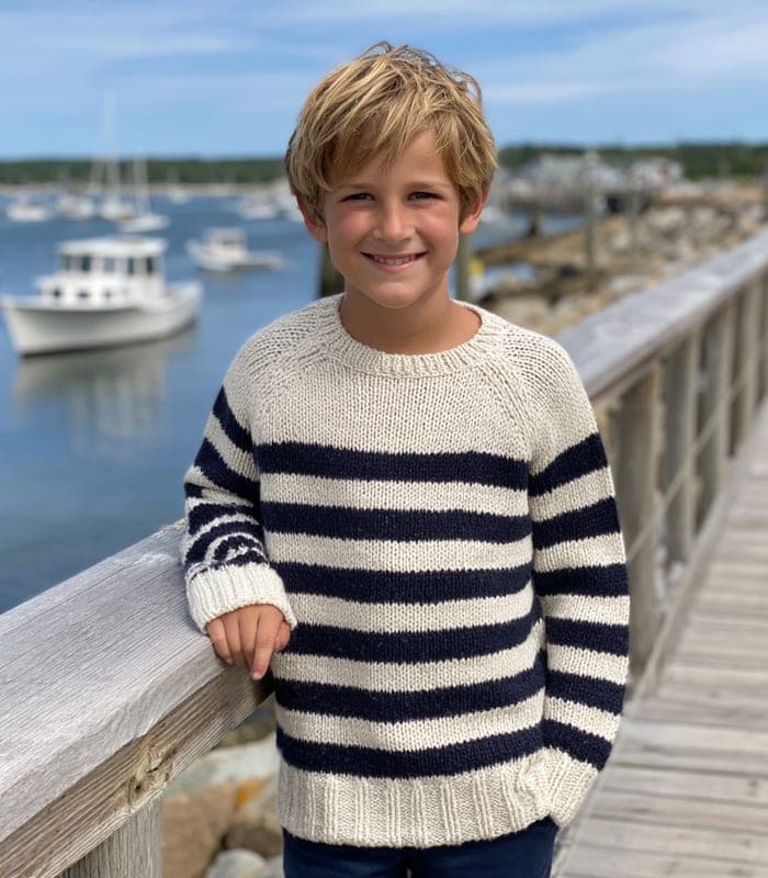 Kids' Fisherman's Striped Pullover