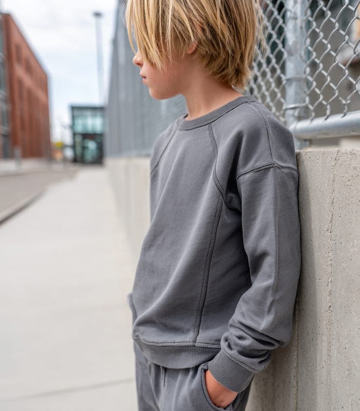 Kids' Minimalist Monochrome Sweater — view 2