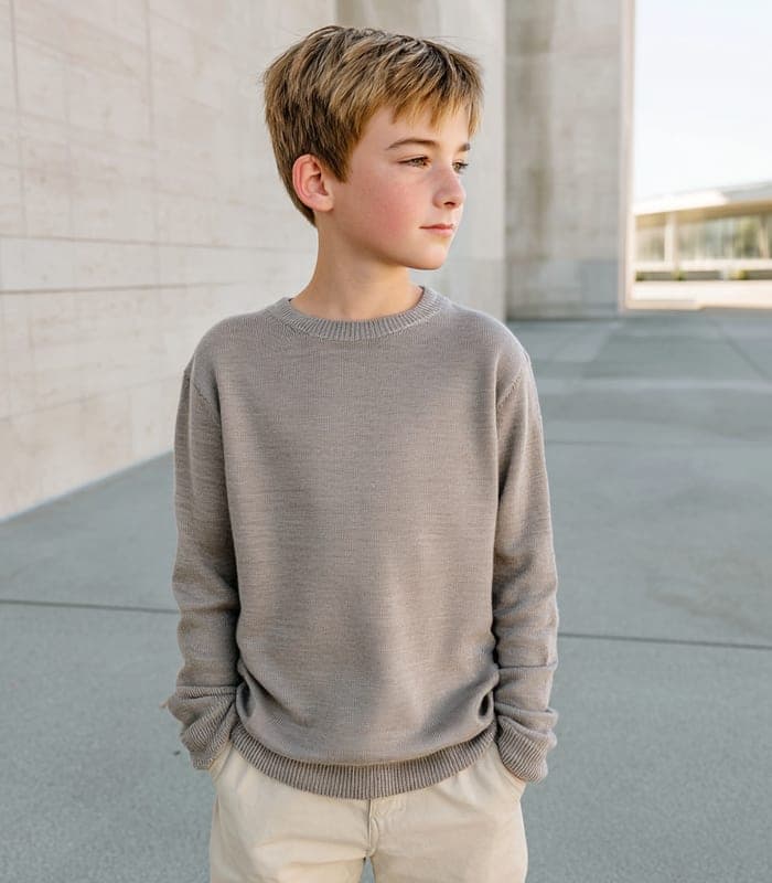 Kids' Minimalist Monochrome Sweater — view 3