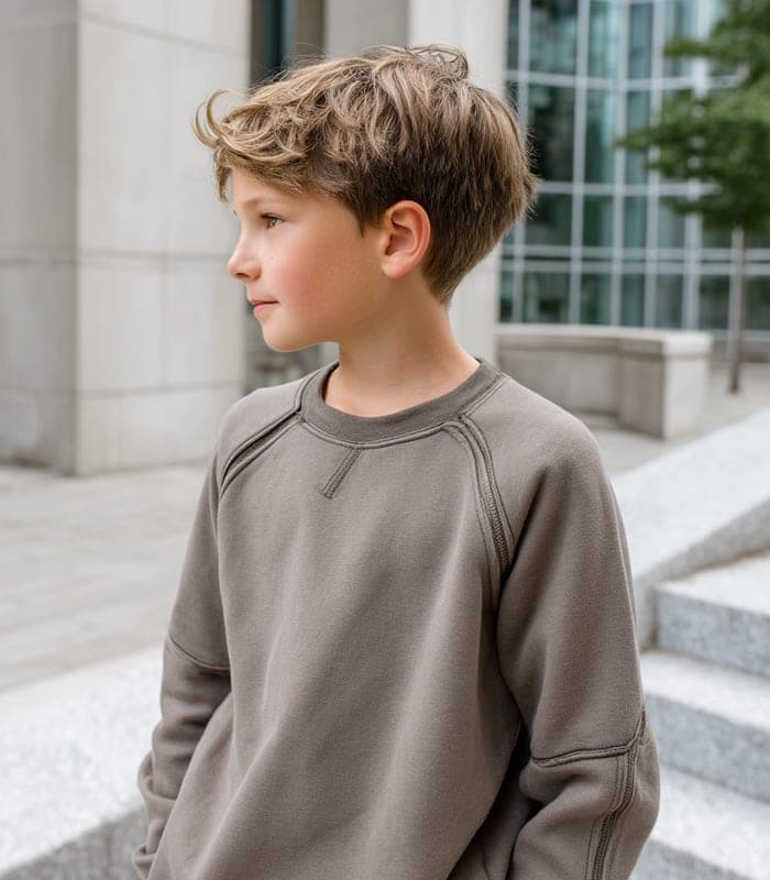 Kids' Minimalist Monochrome Sweater — view 6