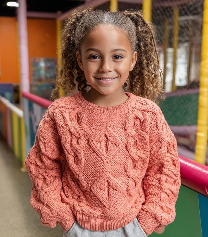 Kids' Textured Knit Play Sweater