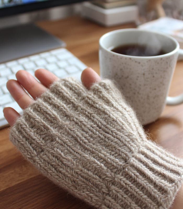 Alpaca-Merino Fingerless Gloves
