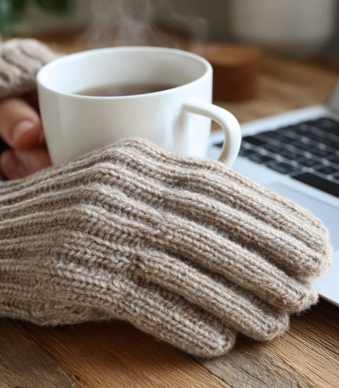 Alpaca-Merino Fingerless Gloves — view 4