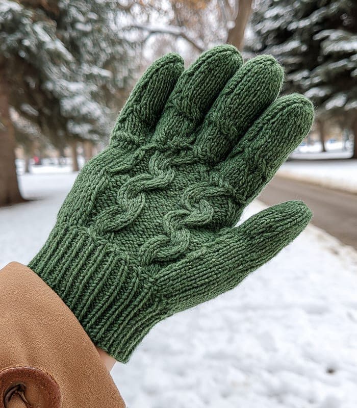 Cable Knit Wool Gloves — view 4