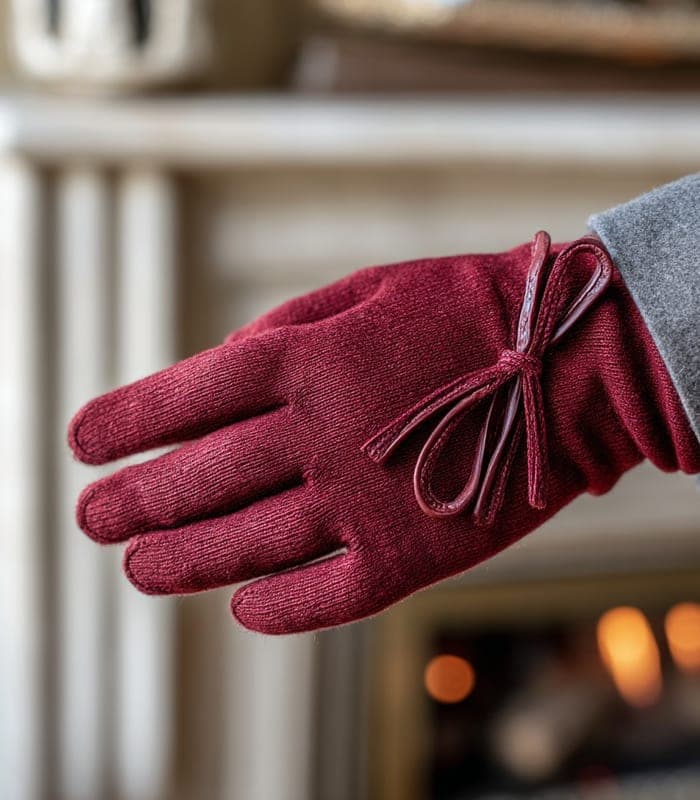 Cashmere-Lined Wool Gloves