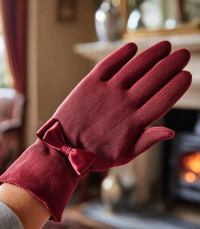 Cashmere-Lined Wool Gloves — view 2