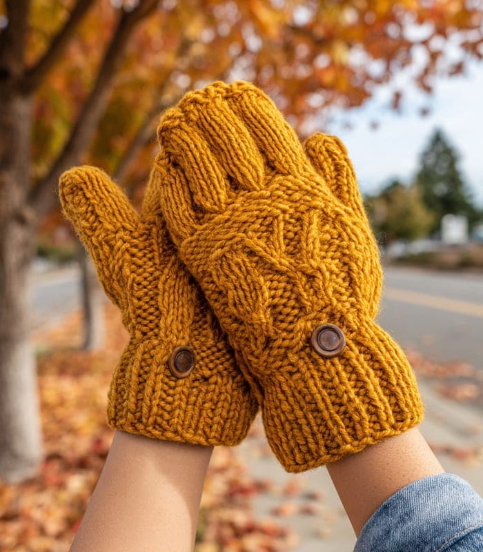 Convertible Wool Mittens