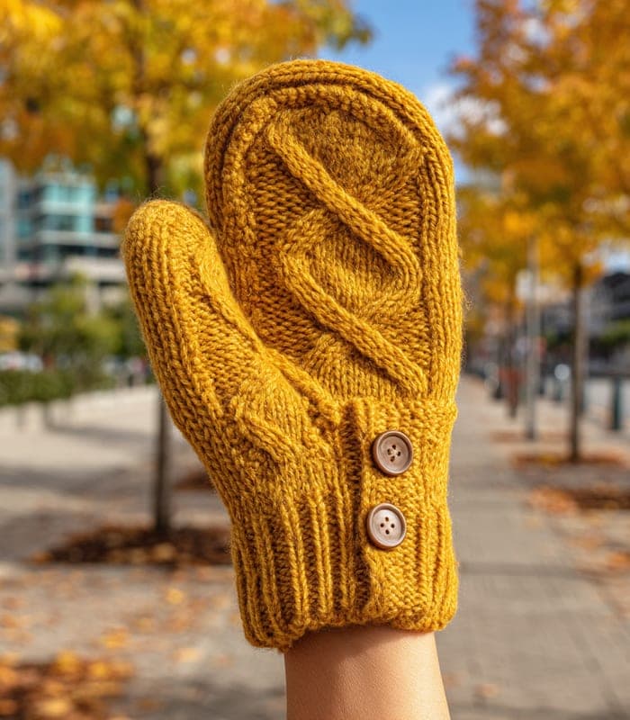 Convertible Wool Mittens — view 2