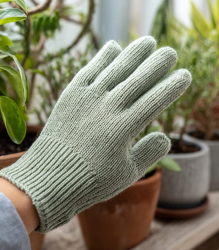 Organic Cotton Knit Gloves — view 3
