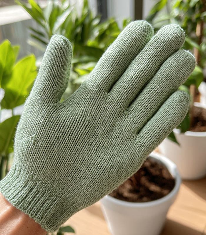 Organic Cotton Knit Gloves — view 4