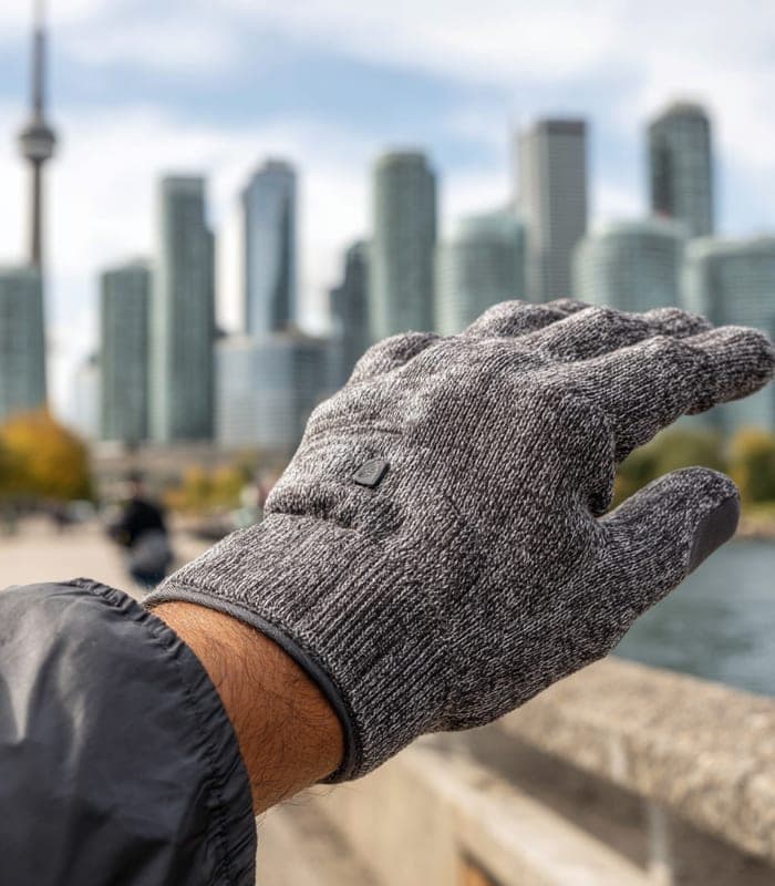 Tech-Friendly Knit Gloves — view 3
