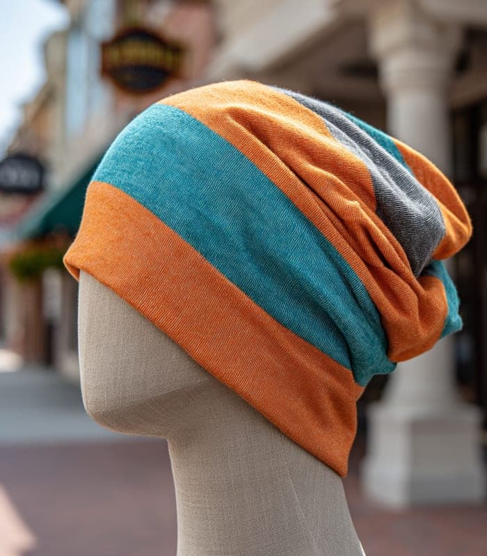 Retro Striped Slouchy Beanie