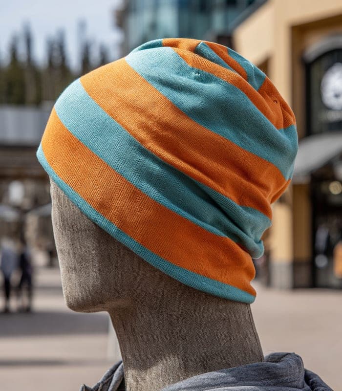 Retro Striped Slouchy Beanie — view 2