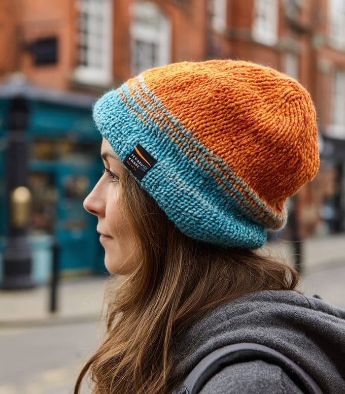 Retro Striped Slouchy Beanie — view 6