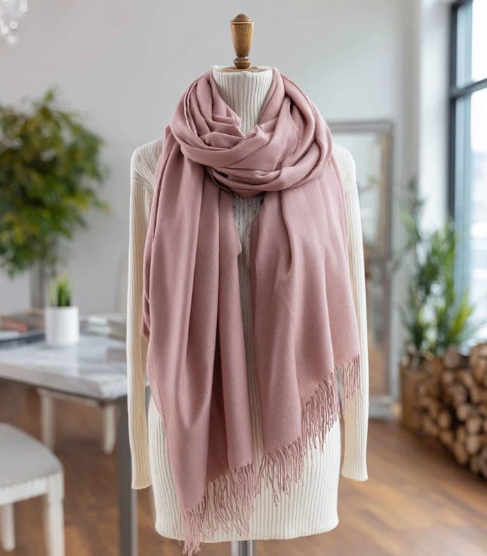 Cashmere-Blend Oversized Wrap Scarf