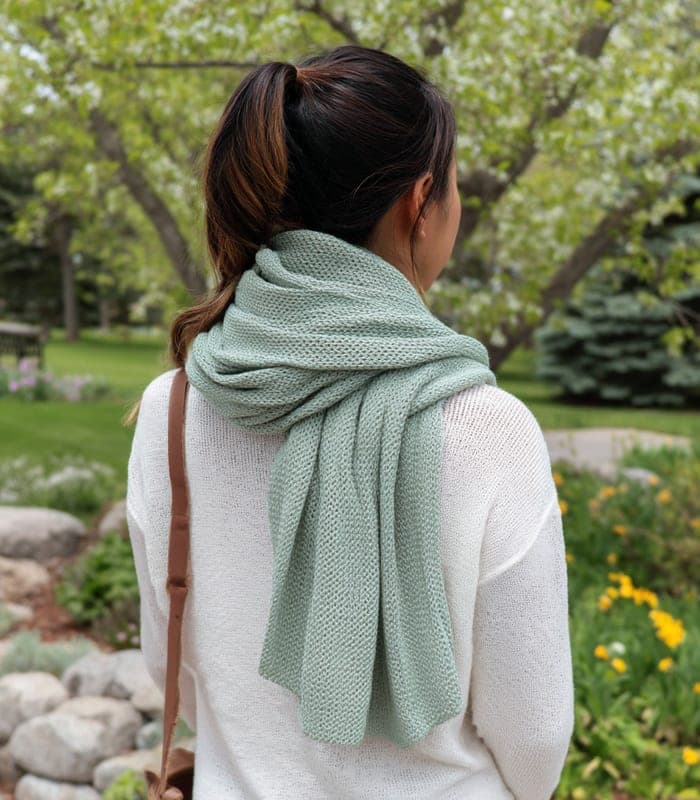 Organic Cotton Lightweight Knit Scarf — view 2