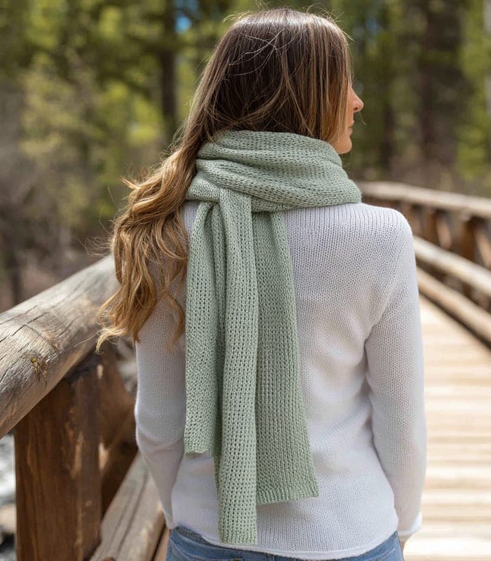 Organic Cotton Lightweight Knit Scarf — view 4