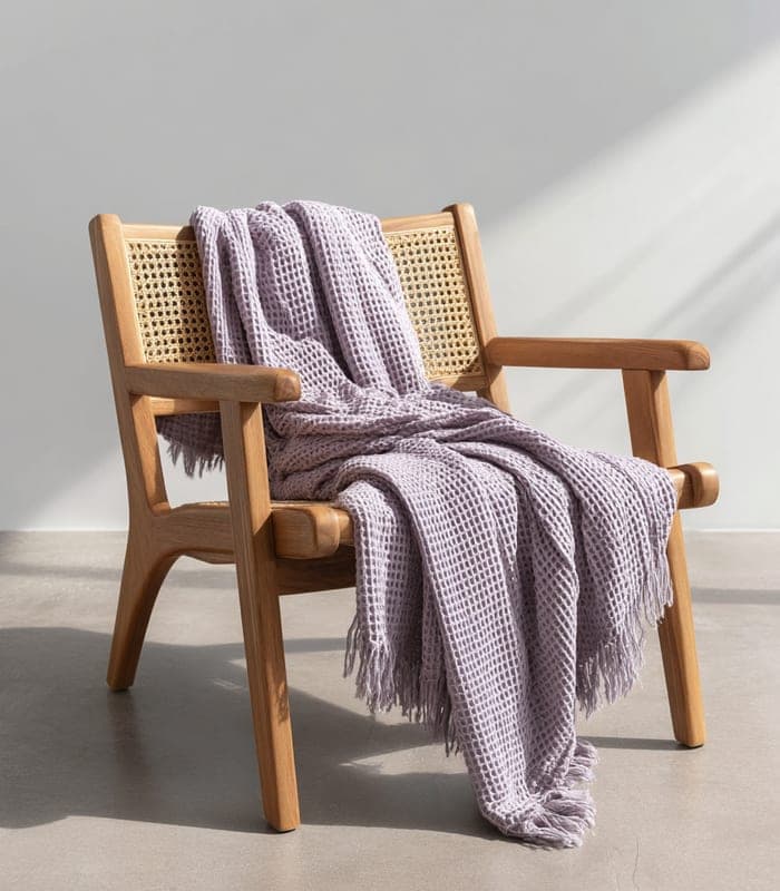 Eco-Friendly Organic Cotton Waffle Throw — view 3