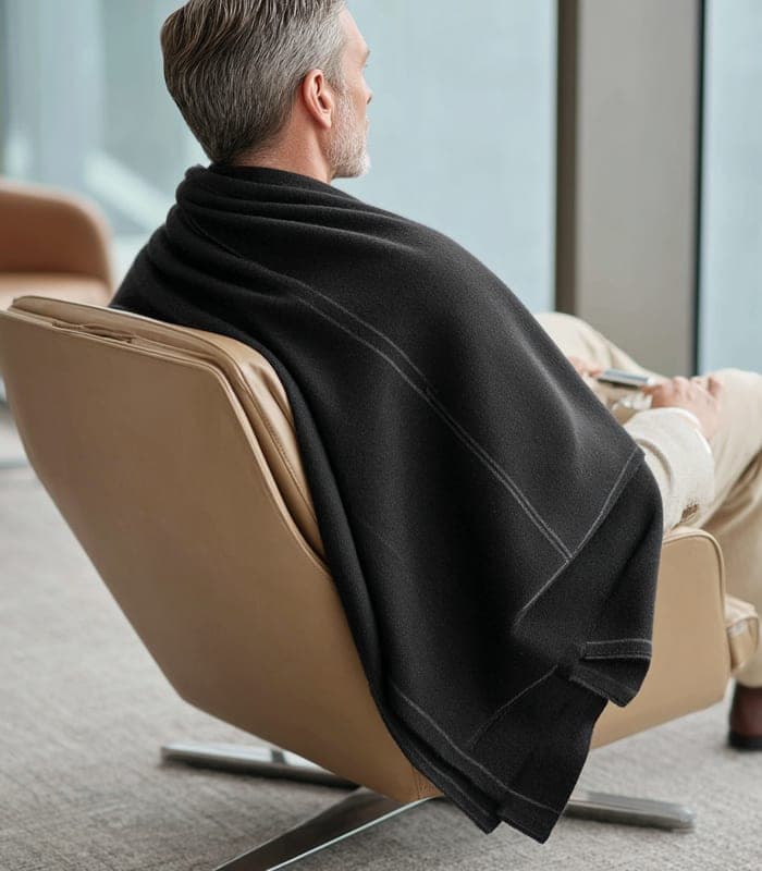 Luxurious Cashmere-Blend Travel Blanket — view 3