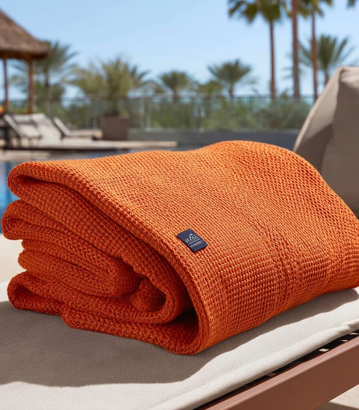 Vibrant Outdoor-Friendly Acrylic Knit Throw — view 3