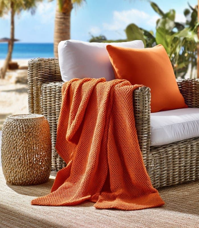 Vibrant Outdoor-Friendly Acrylic Knit Throw — view 4