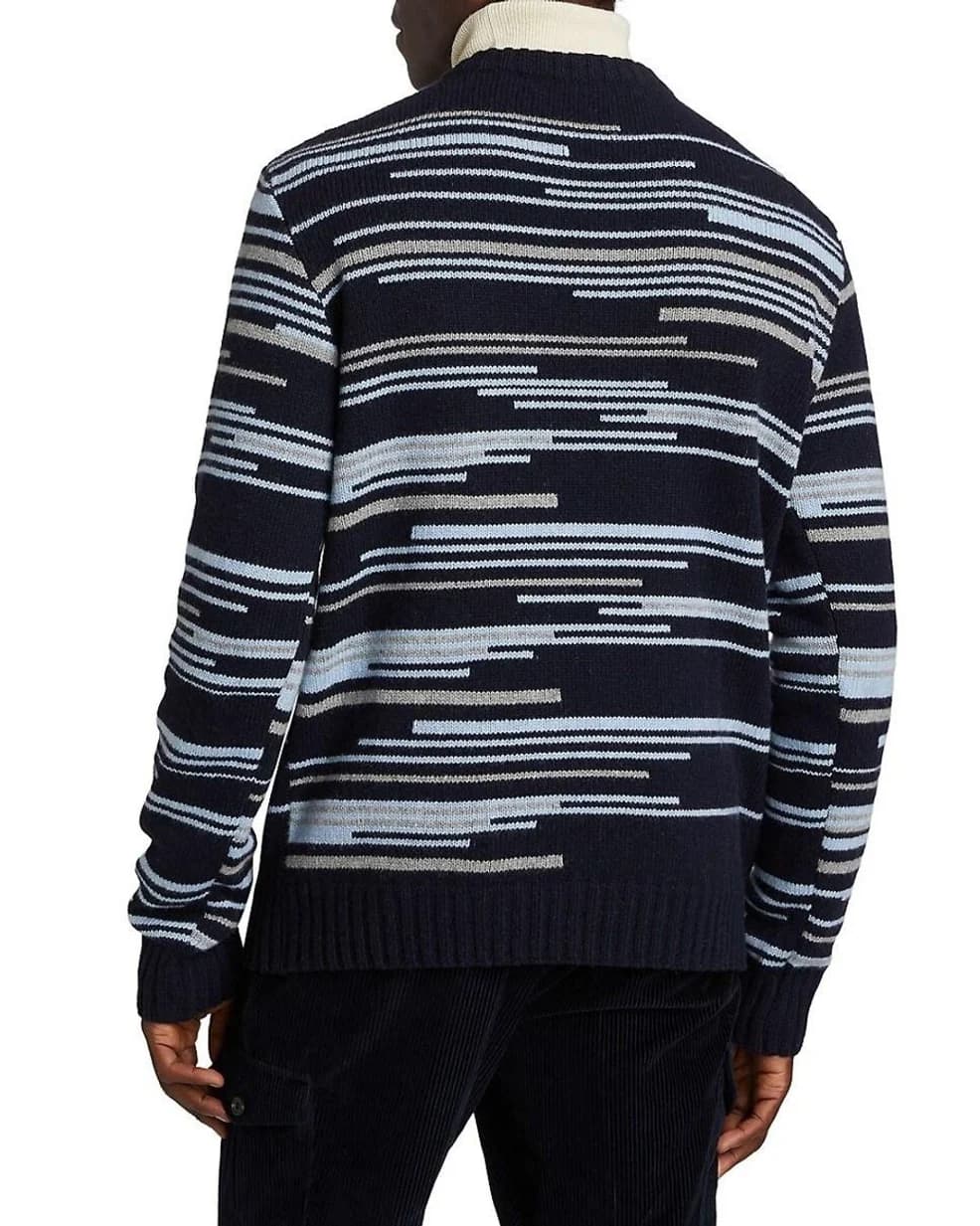 Men's Abstract Space Dye Mohair Wool Sweater — view 2