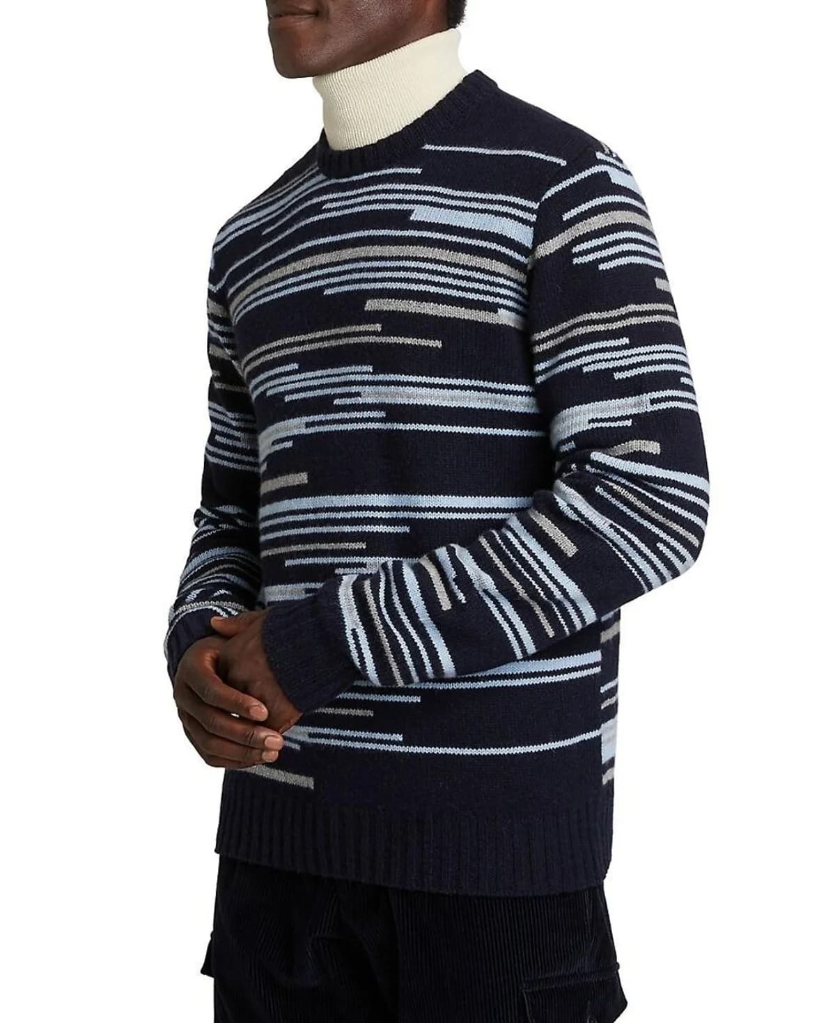 Men's Abstract Space Dye Mohair Wool Sweater — view 3