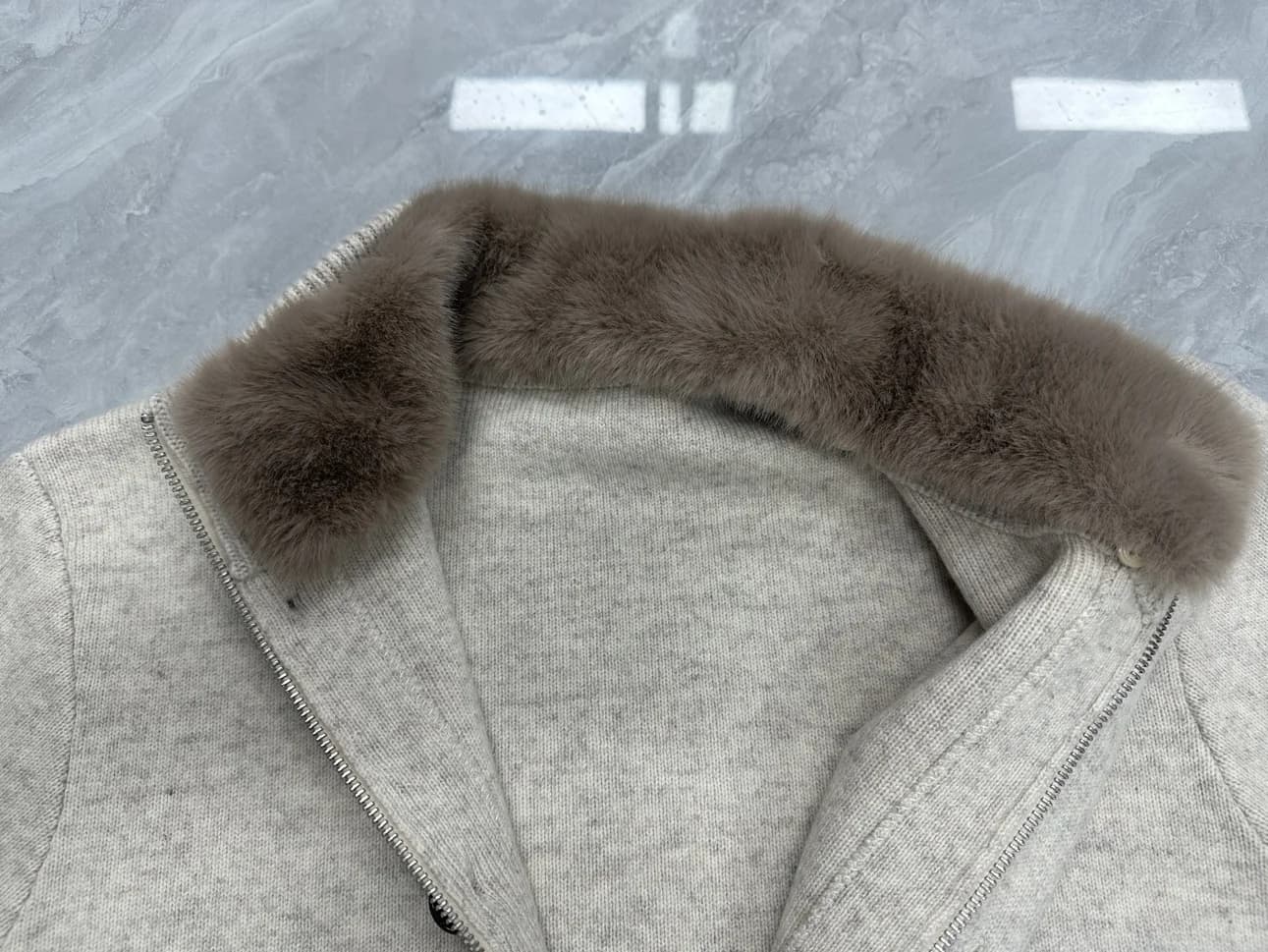 Men's Beige Heavyweight Wool Jacket — view 4