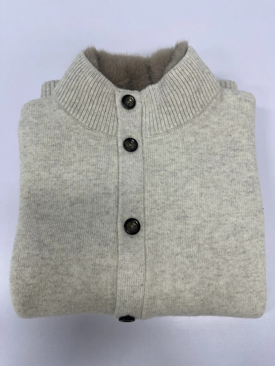 Men's Beige Heavyweight Wool Jacket — view 6